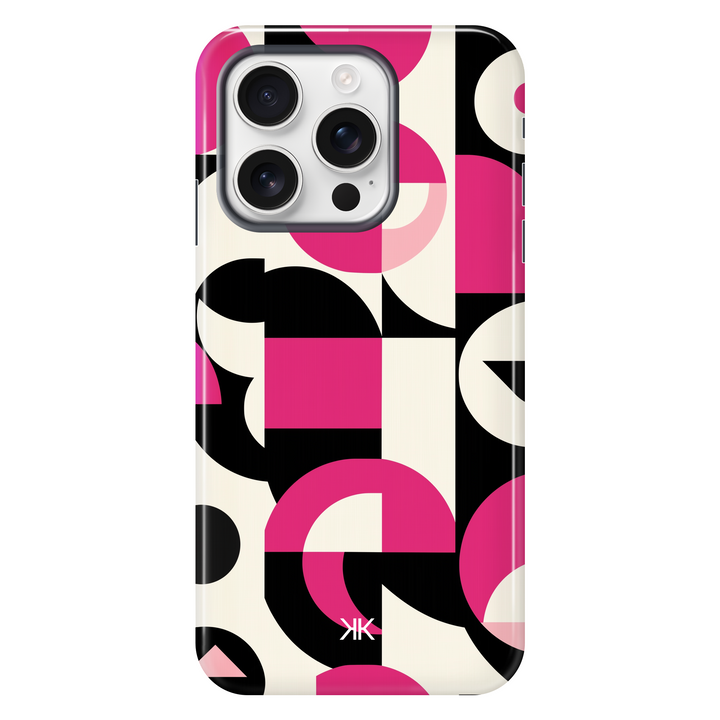 Pink Geometric Phone Case - Tough Case - iphone-16-pro