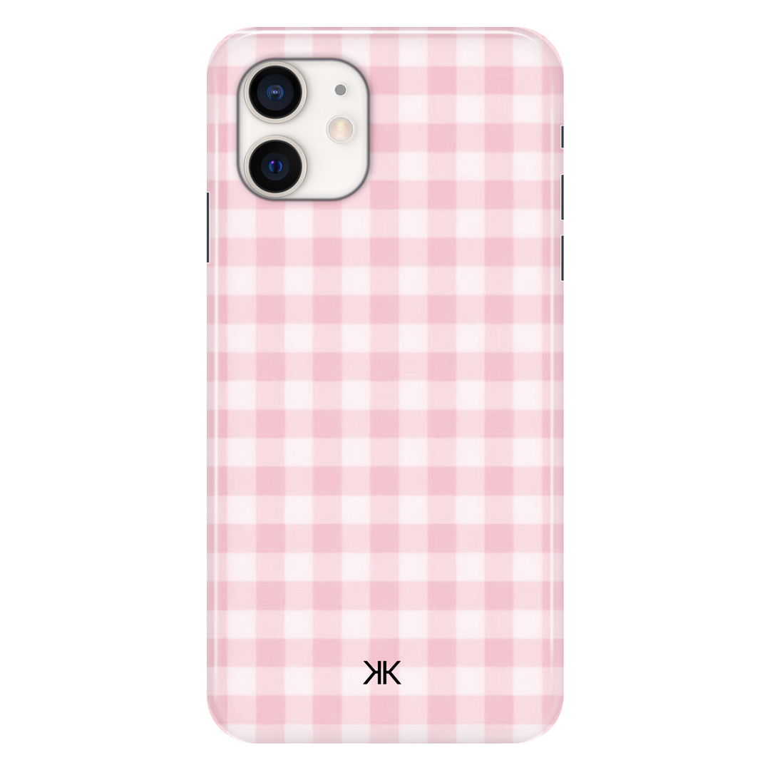 Pink Gingham Pink phone case for iPhone 12