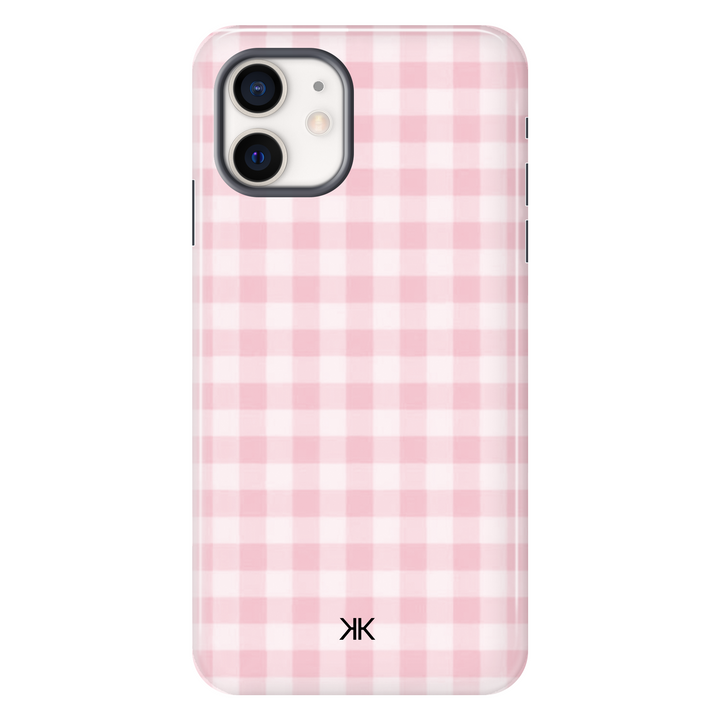 Pink Gingham Pink Phone Case - Tough Case - iphone-12