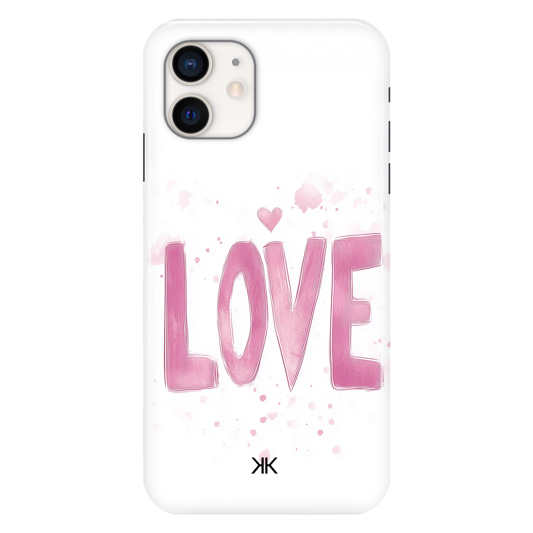 Pink Love phone case for iPhone 12