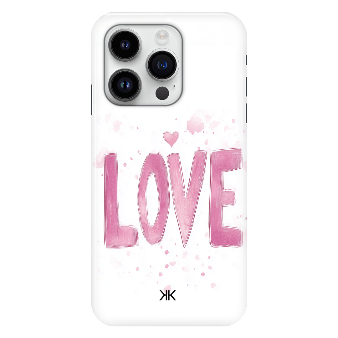 Pink Love phone case for iPhone 14 Pro