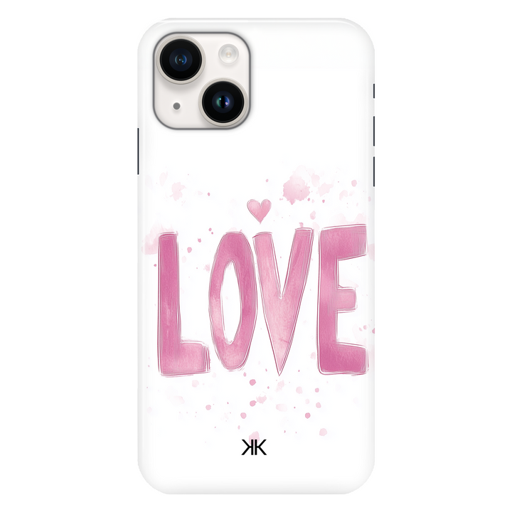 Pink Love phone case for iPhone 14