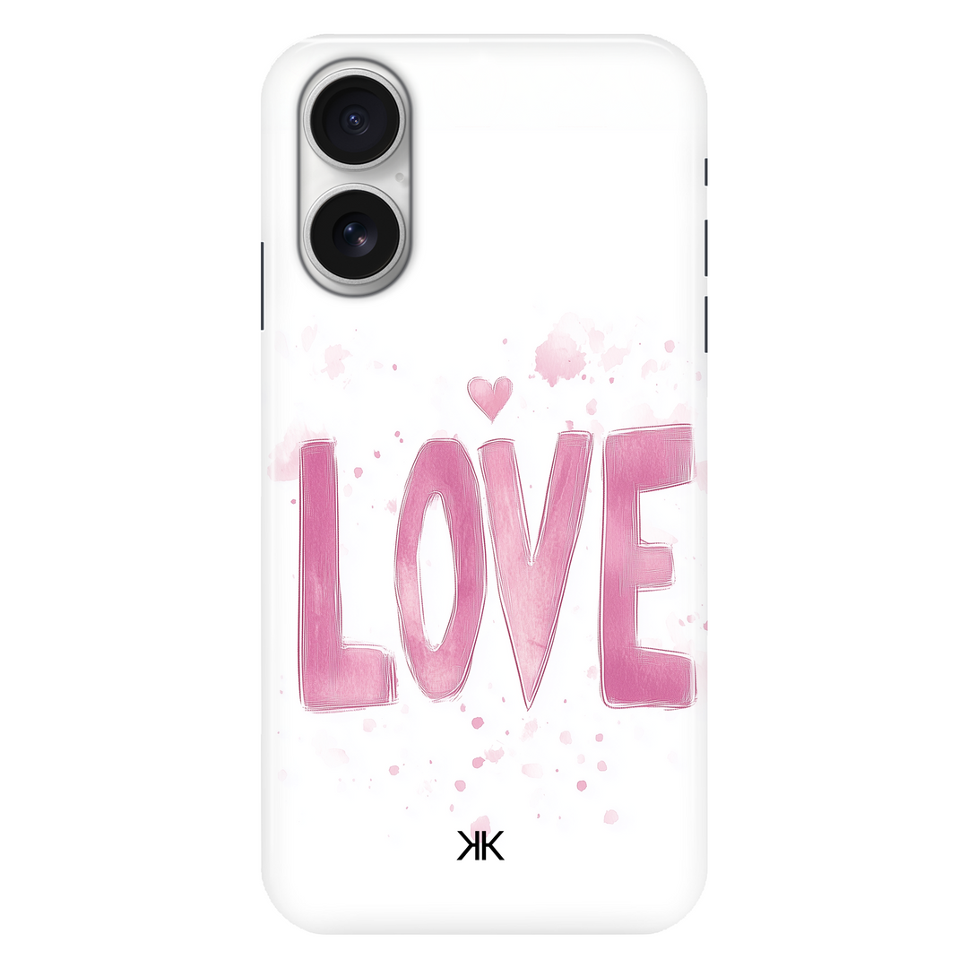 Pink Love phone case for iPhone 16