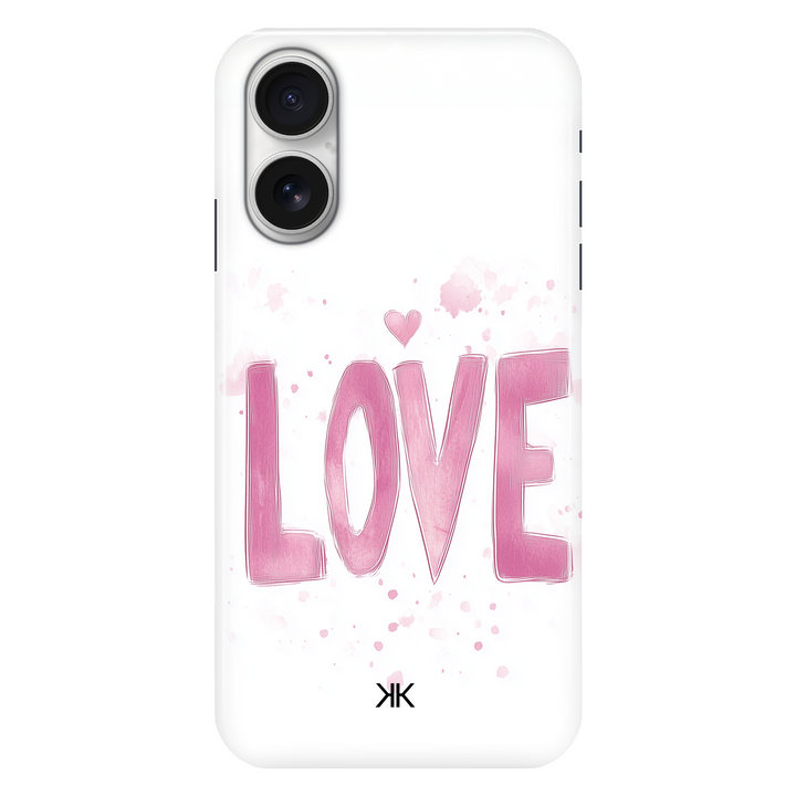 Pink Love phone case for iPhone 16