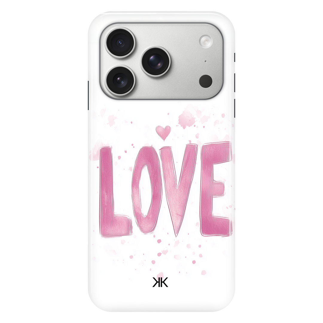 Pink Love phone case for iPhone 17 Pro