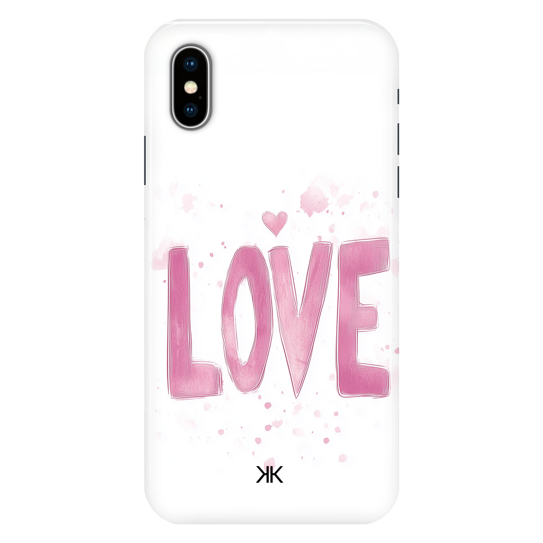 Pink Love phone case for iPhone X