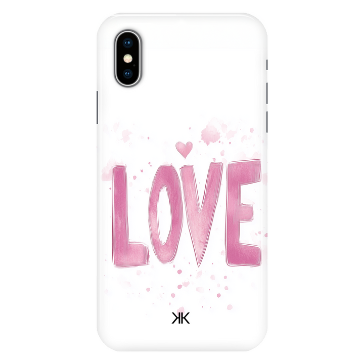 Pink Love phone case for iPhone X
