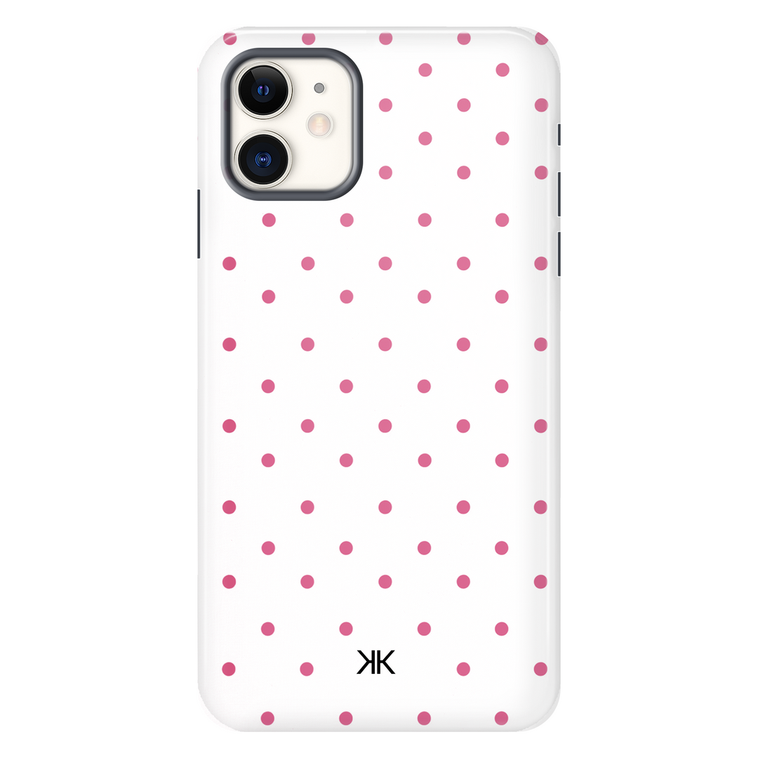 Pink Polka Dot Phone Case - Tough Case - iphone-11