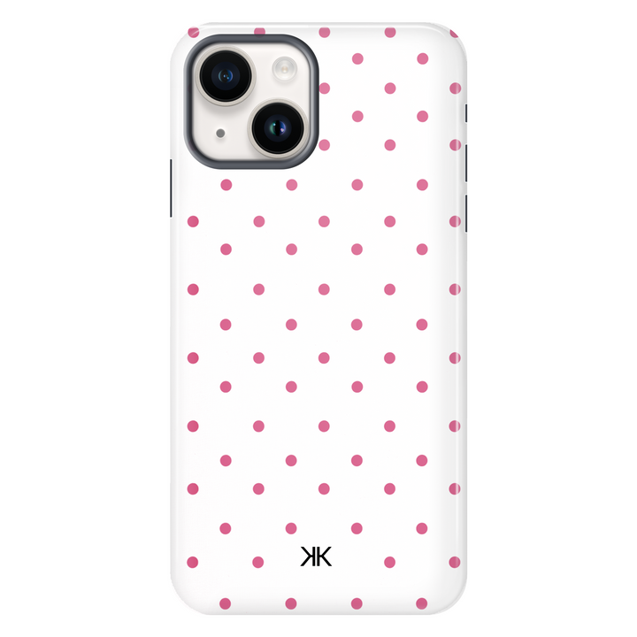 Pink Polka Dot Phone Case - Tough Case - iphone-14
