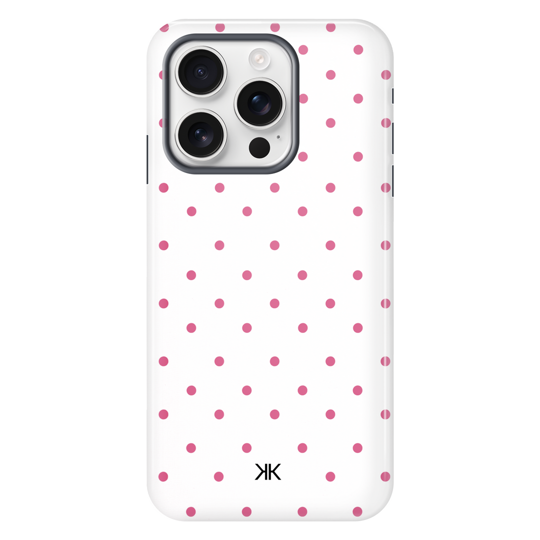 Pink Polka Dot Phone Case - Tough Case - iphone-16-pro