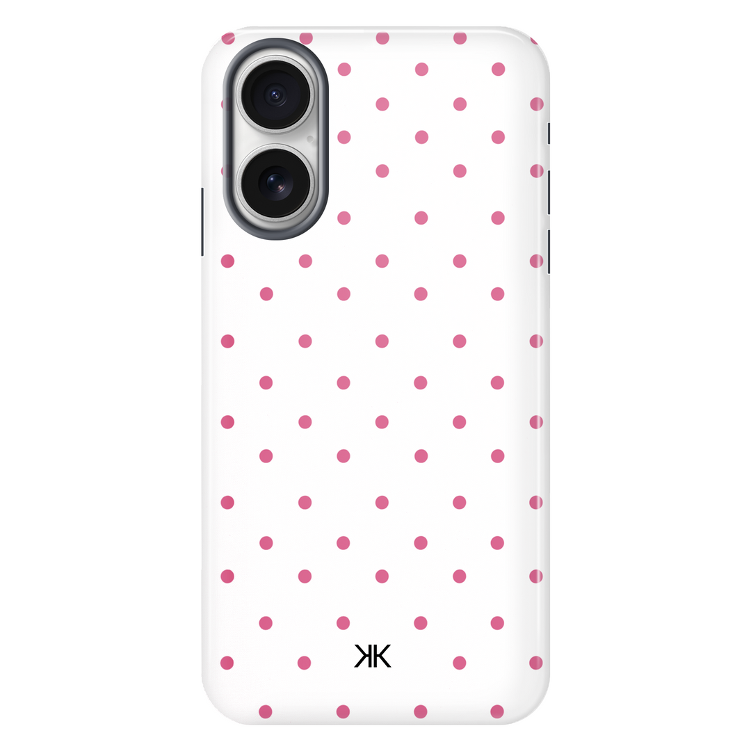 Pink Polka Dot Phone Case - Tough Case - iphone-16