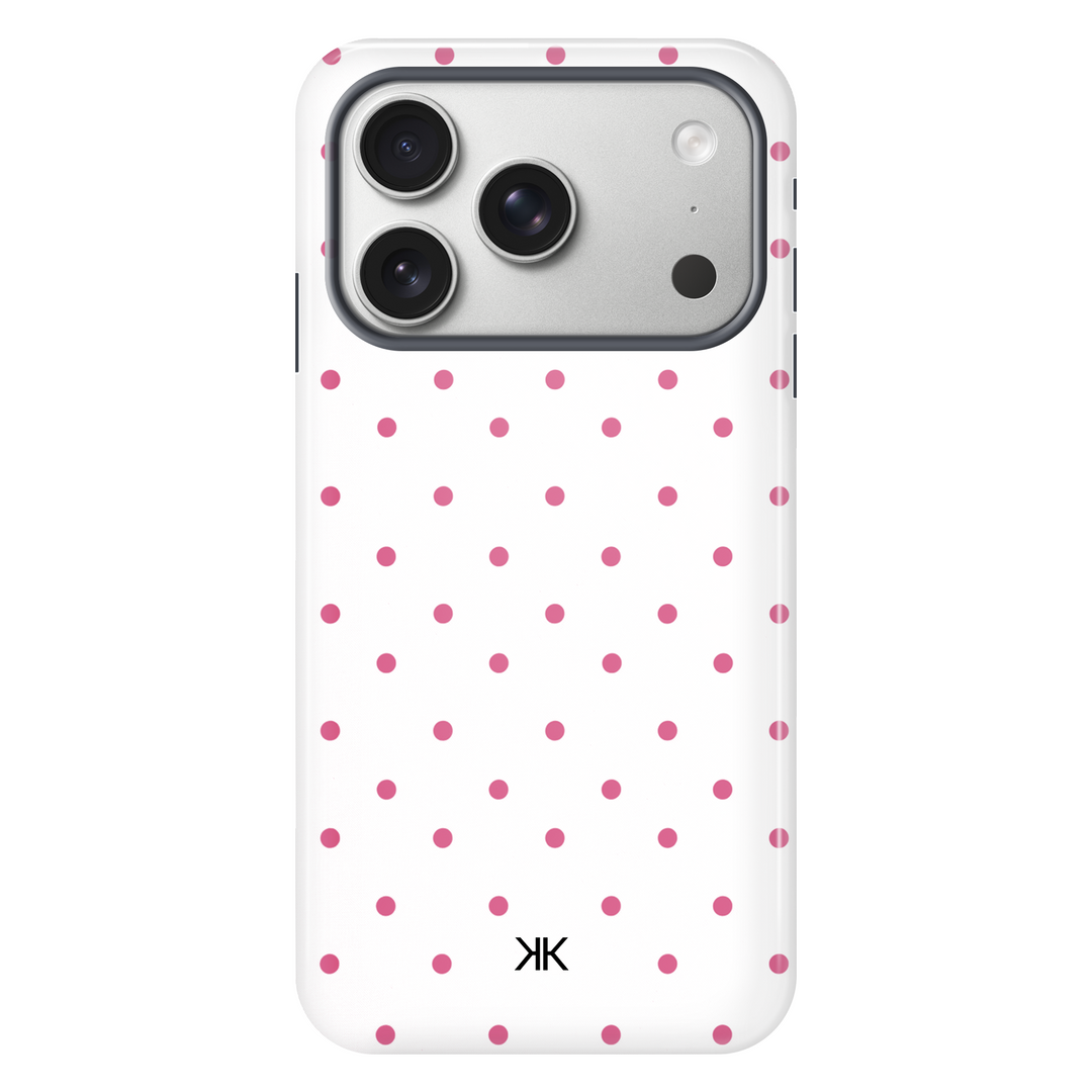 Pink Polka Dot Phone Case - Tough Case - iphone-17-pro