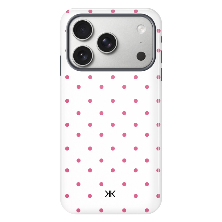 Pink Polka Dot Phone Case - Tough Case - iphone-17-pro