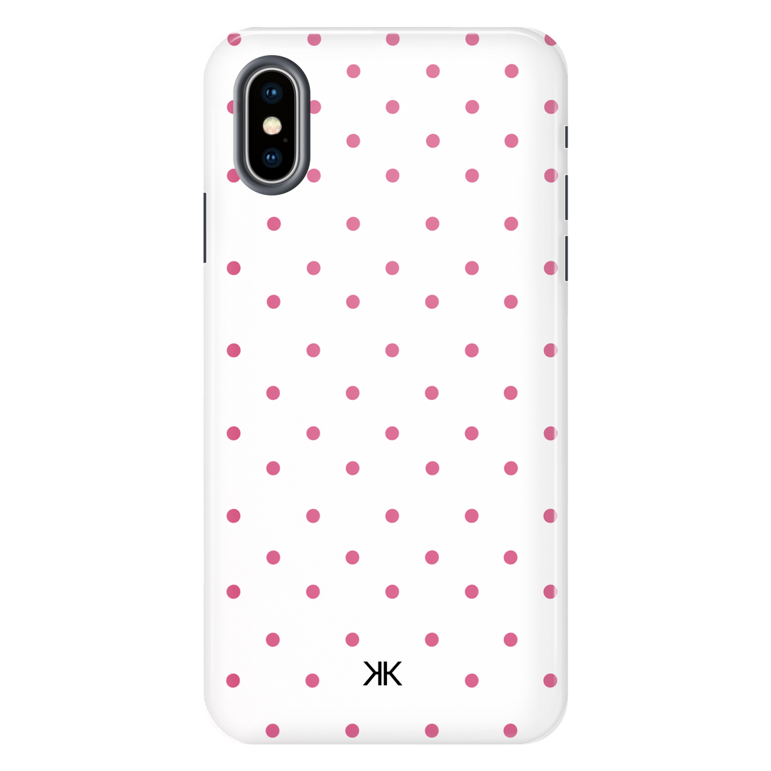 Pink Polka Dot Phone Case - Tough Case - iphone-x