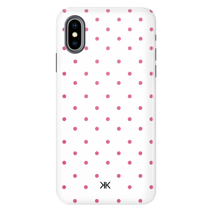 Pink Polka Dot Phone Case - Tough Case - iphone-x