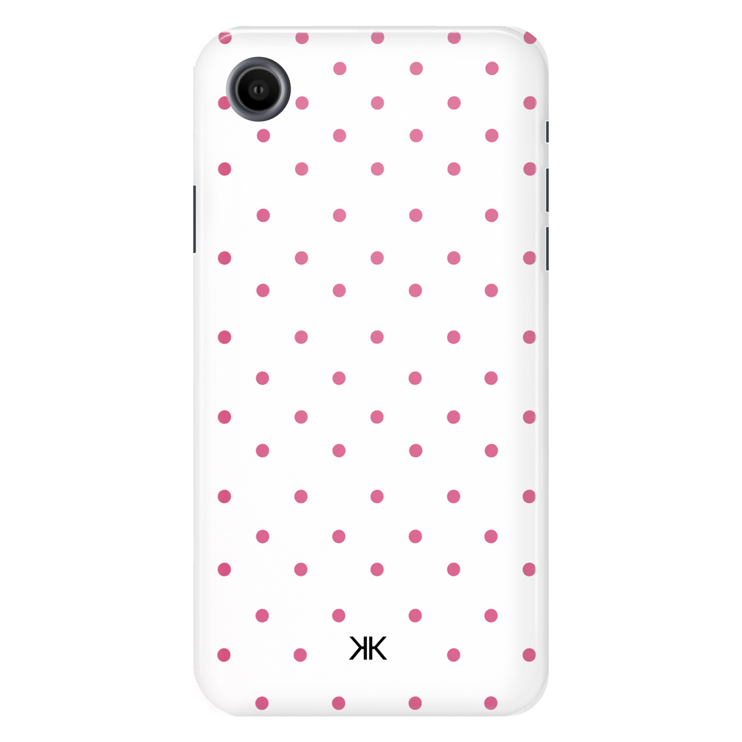Pink Polka Dot Phone Case - Tough Case - iphone-xr