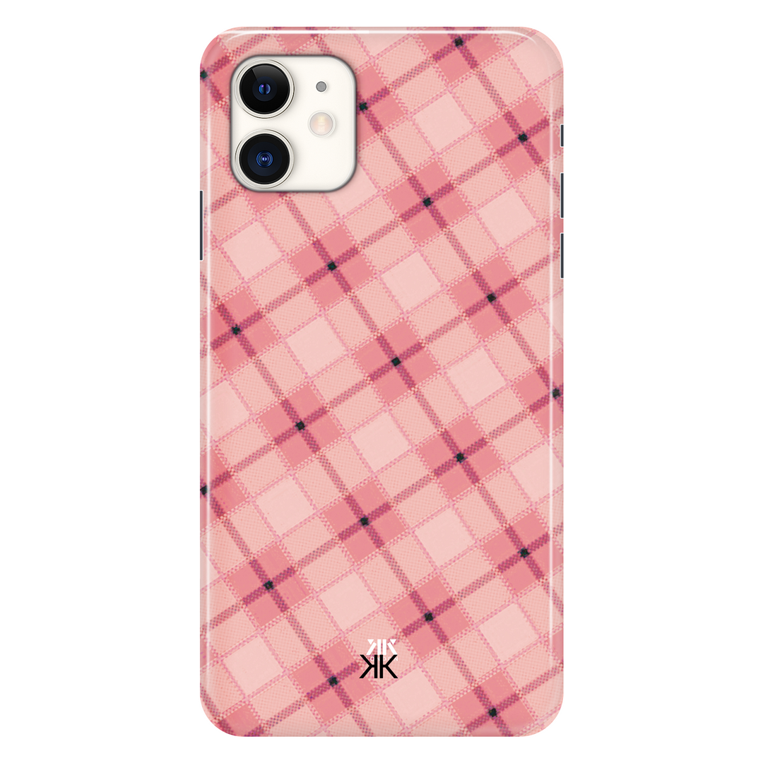 Pink Tartan Pattern Phone Case - PhoneCase_KKDL_pinktartan_iphone-11.png