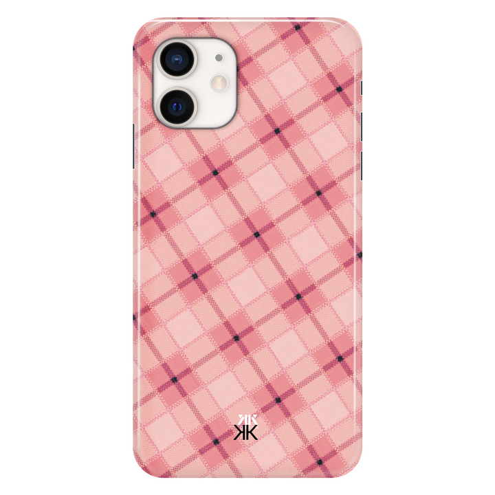 Pink Tartan Pattern Phone Case - PhoneCase_KKDL_pinktartan_iphone-12.png