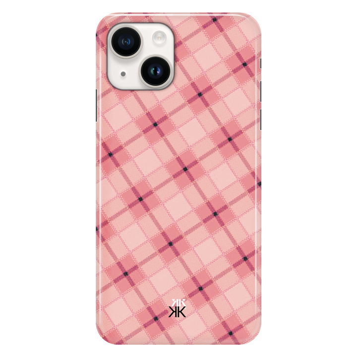 Pink Tartan Pattern Phone Case - PhoneCase_KKDL_pinktartan_iphone-14.png