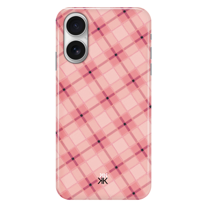 Pink Tartan Pattern Phone Case - PhoneCase_KKDL_pinktartan_iphone-16.png
