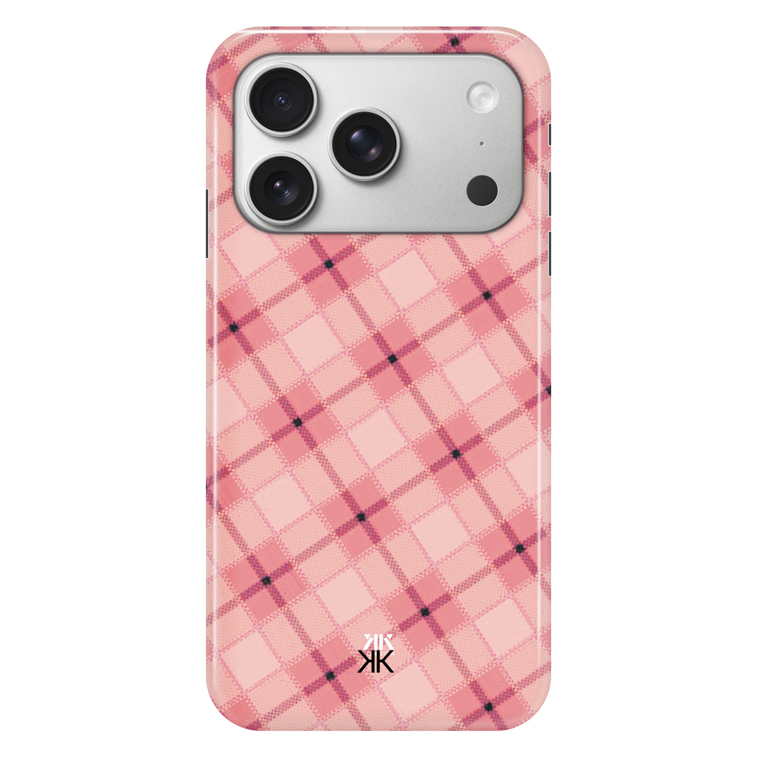Pink Tartan Pattern Phone Case - PhoneCase_KKDL_pinktartan_iphone-17-pro.png
