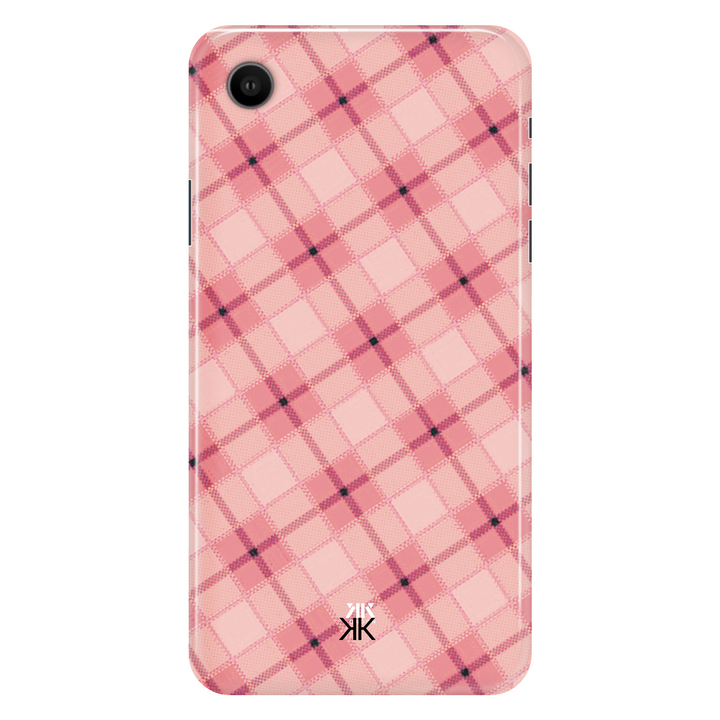 Pink Tartan Pattern phone case for iPhone XR