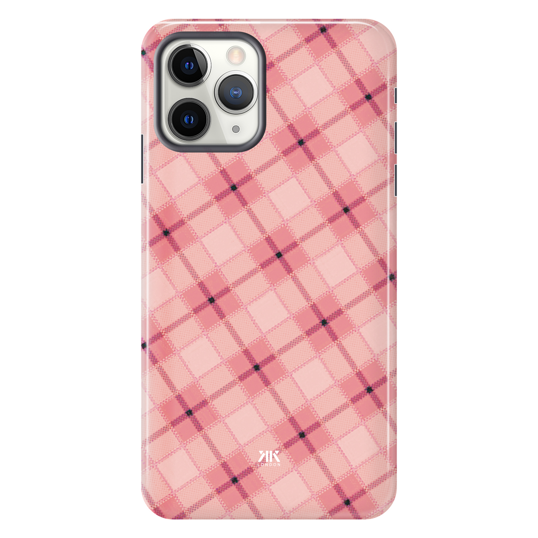 Pink Tartan Pattern tough phone case for iPhone 11 Pro