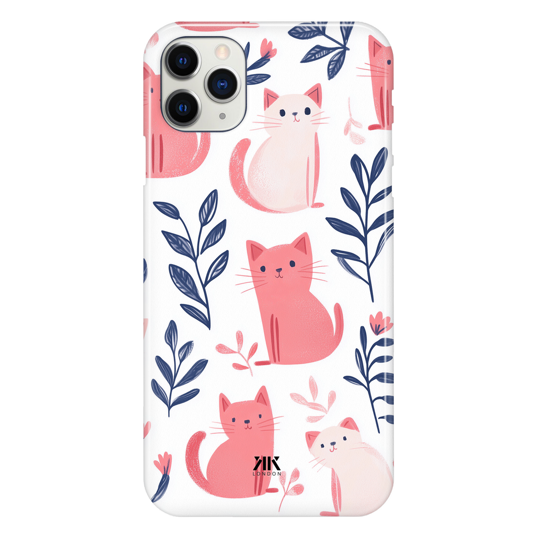 Pink and White Cats Phone Case