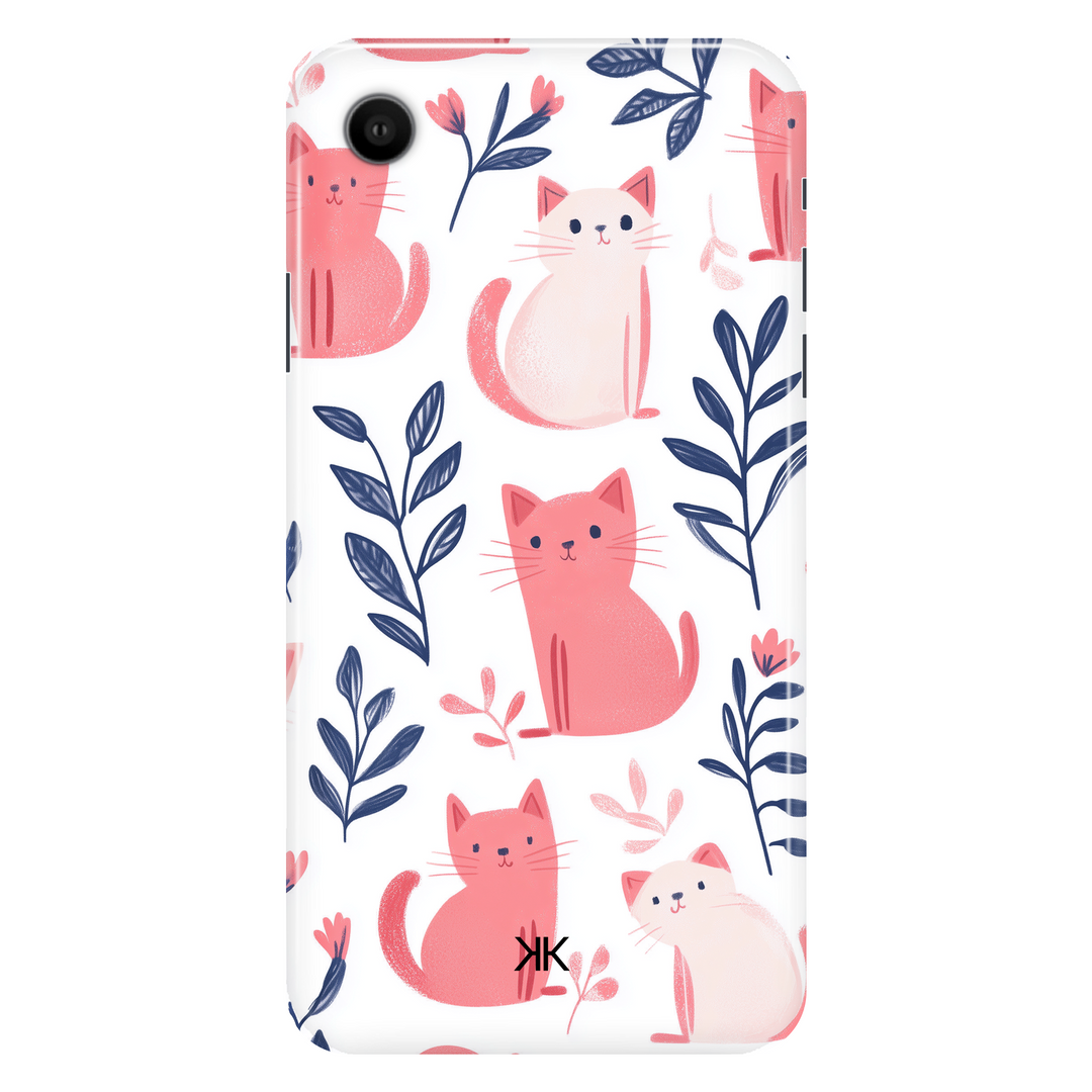 Pink and White Cats phone case for iPhone XR