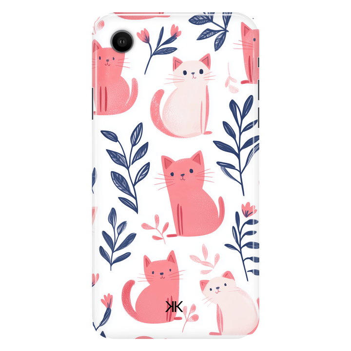 Pink and White Cats phone case for iPhone XR