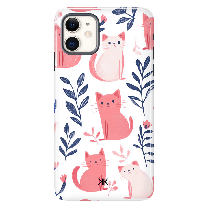 Pink and White Cats Phone Case - Tough Case - iphone-11