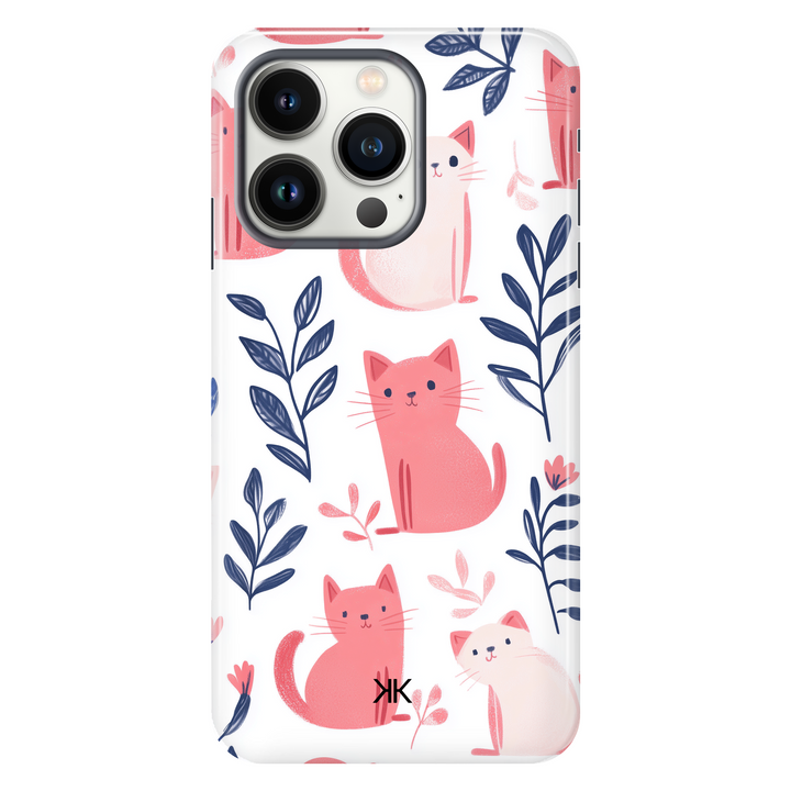 Pink and White Cats Phone Case - Tough Case - iphone-13-pro