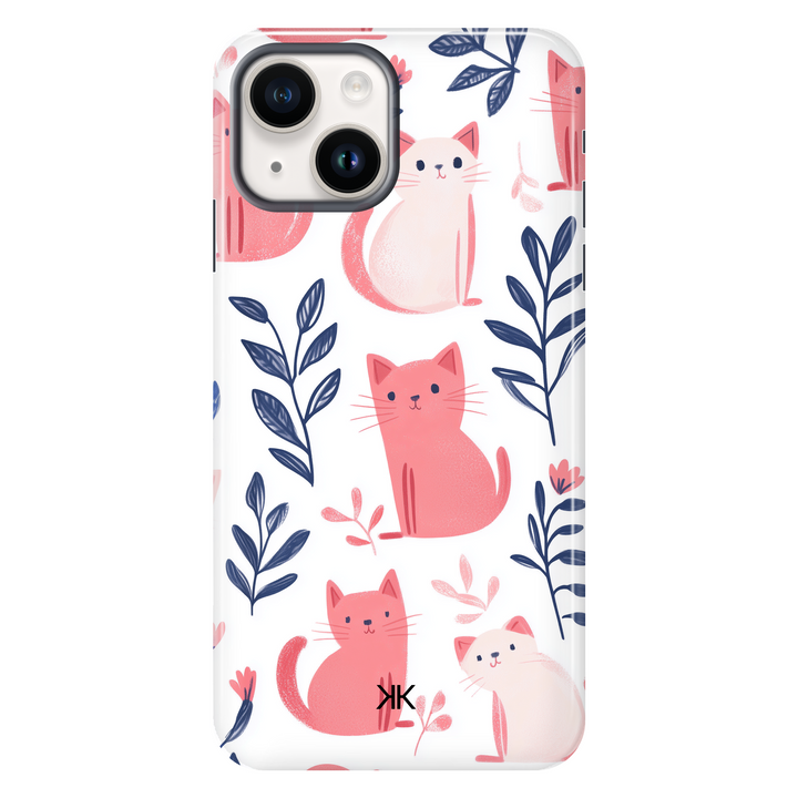 Pink and White Cats Phone Case - Tough Case - iphone-14