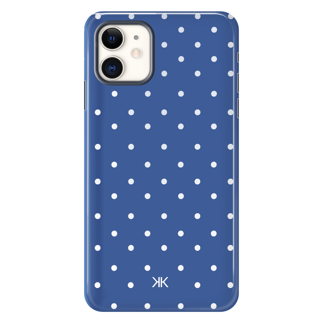 Polka Dot Blue tough phone case for iPhone 11
