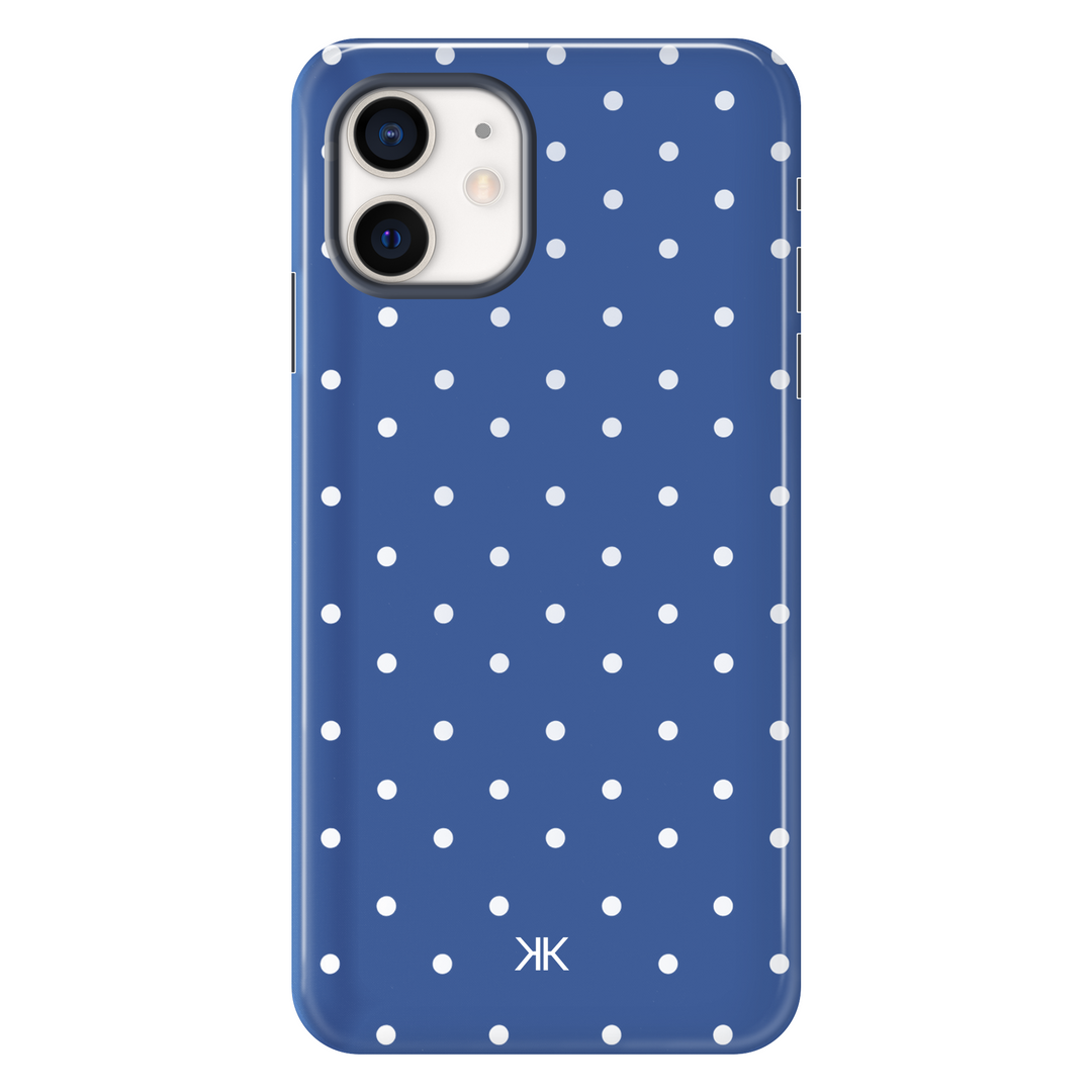 Polka Dot Blue tough phone case for iPhone 12
