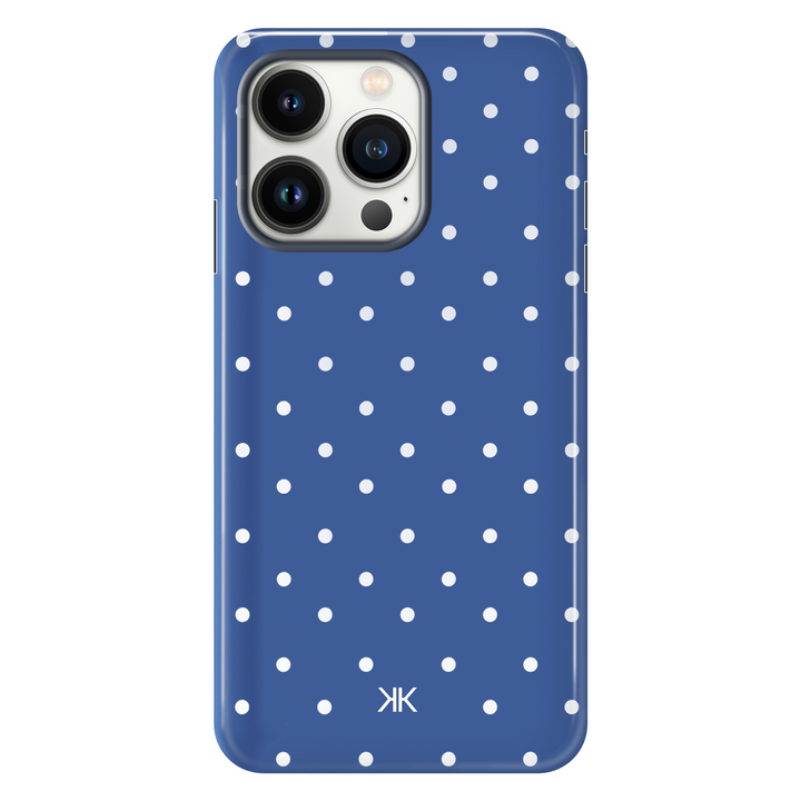 Polka Dot Blue tough phone case for iPhone 13 Pro
