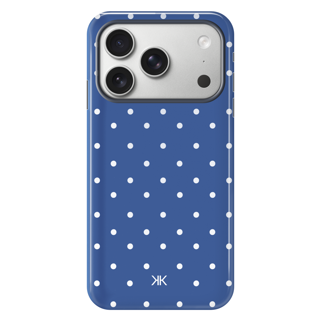 Polka Dot Blue tough phone case for iPhone 17 Pro