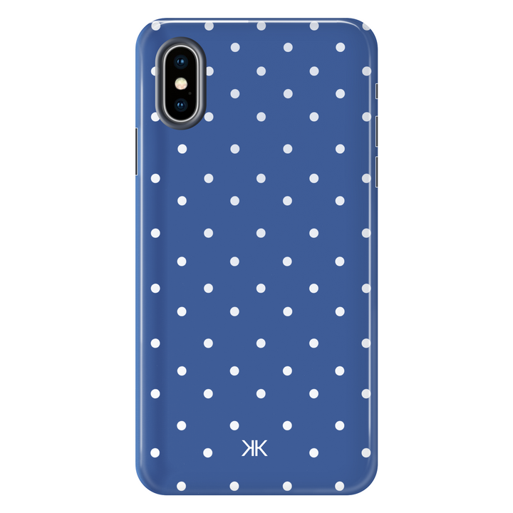 Polka Dot Blue tough phone case for iPhone X