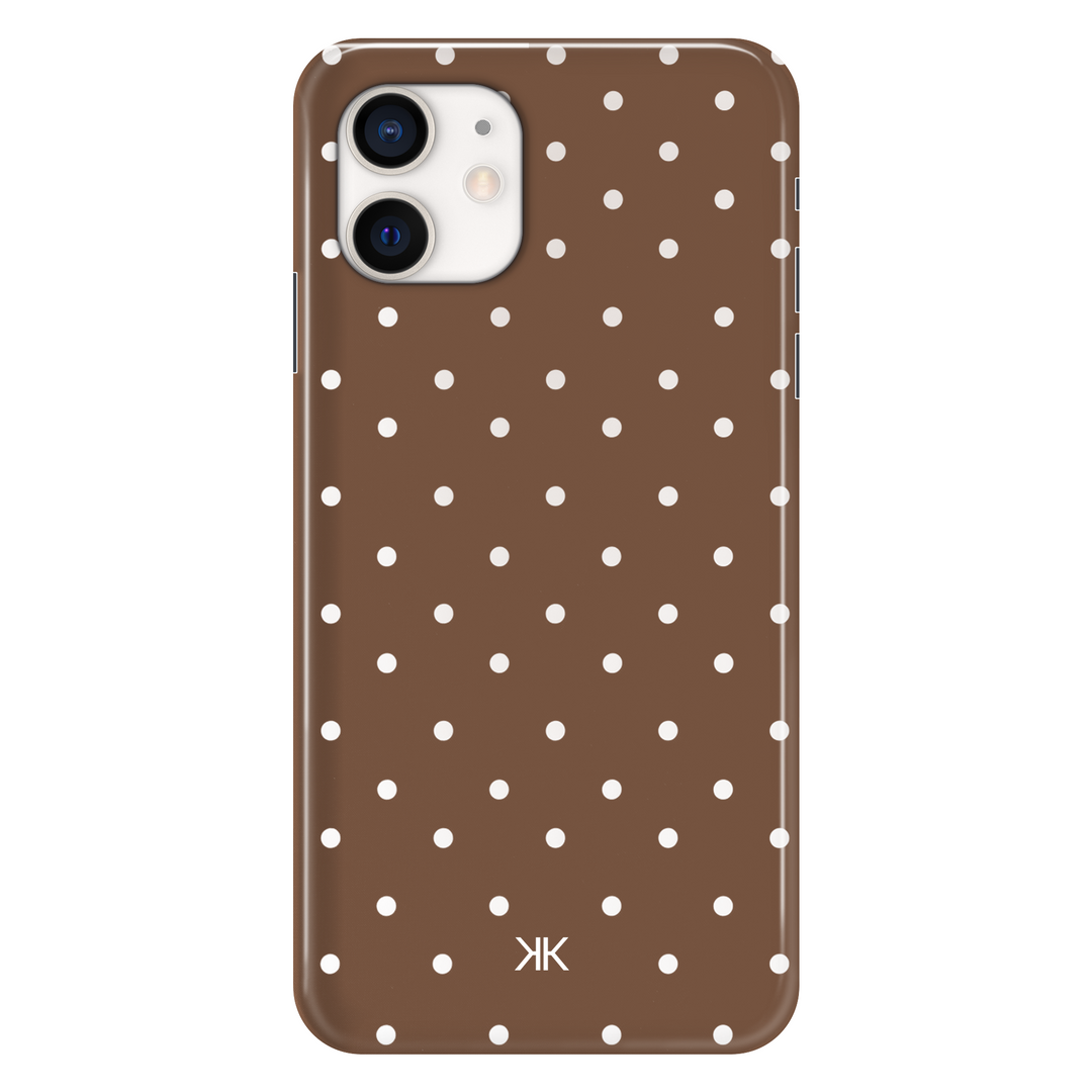 Polka Dot Brown phone case for iPhone 12