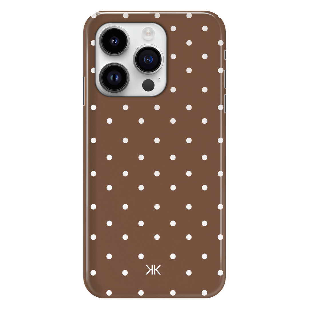 Polka Dot Brown phone case for iPhone 14 Pro