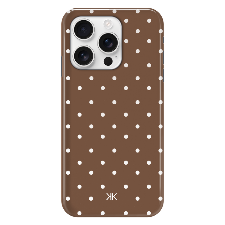 Polka Dot Brown phone case for iPhone 16 Pro