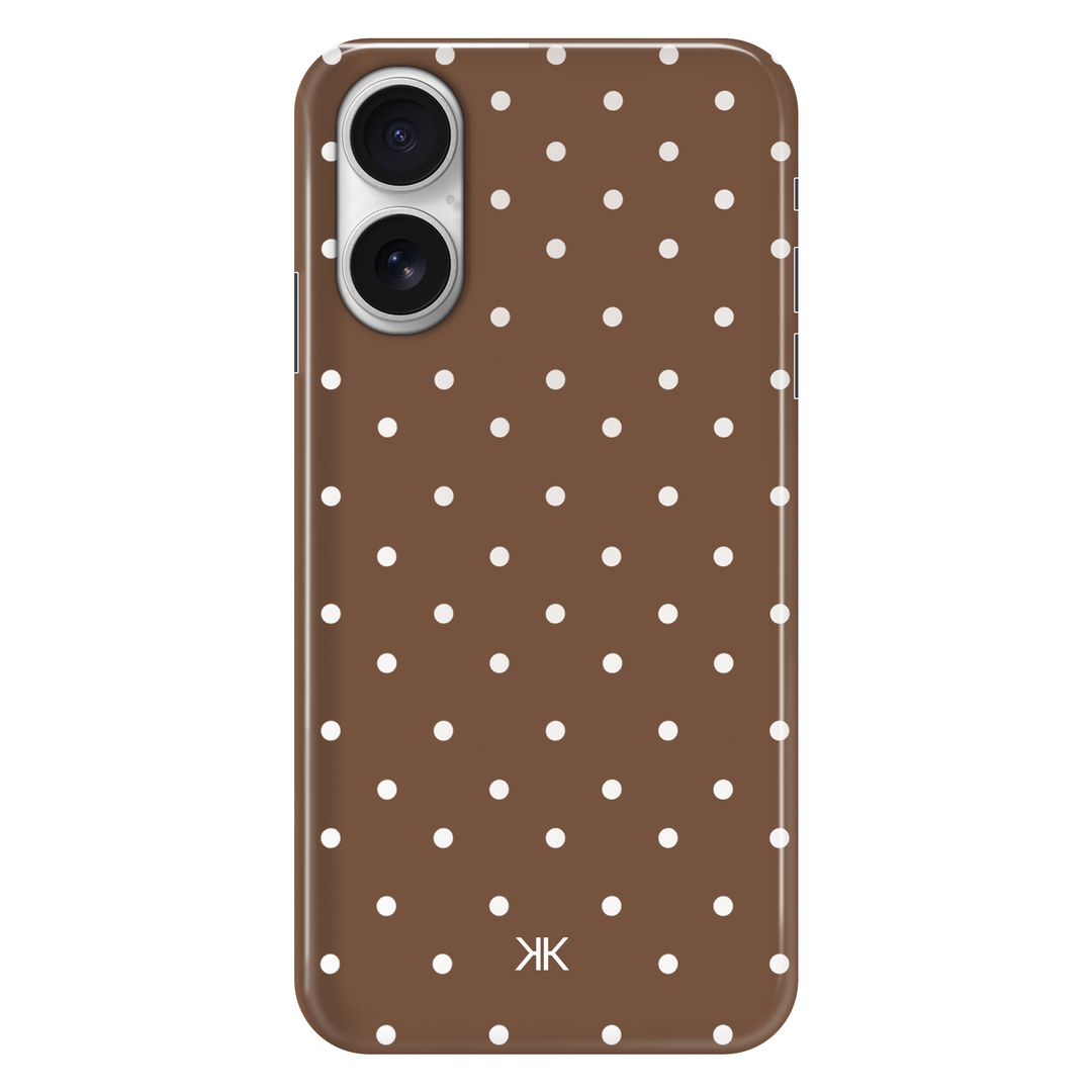 Polka Dot Brown phone case for iPhone 16