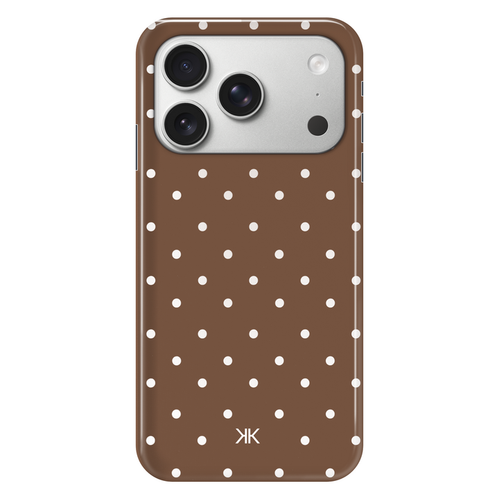 Polka Dot Brown phone case for iPhone 17 Pro