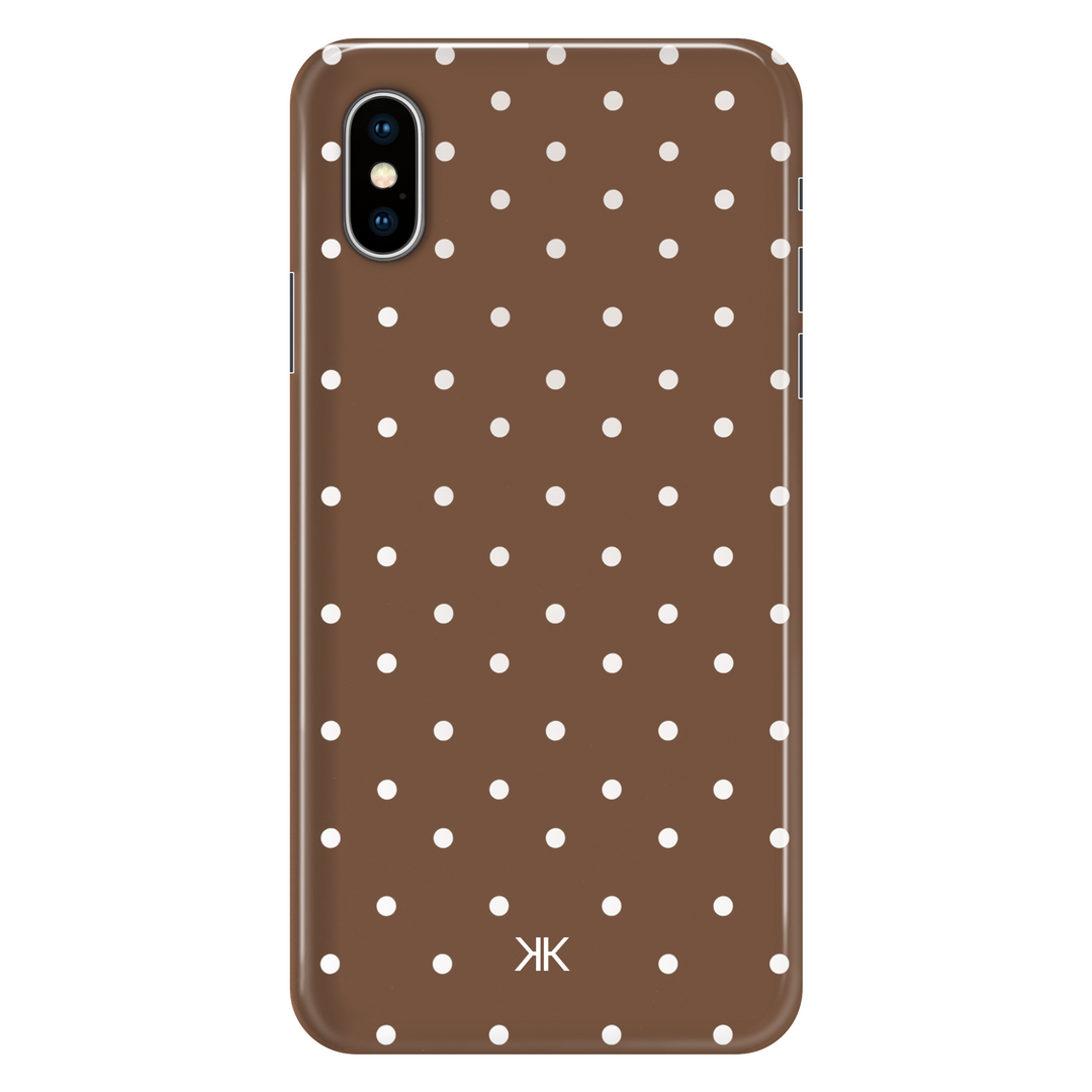 Polka Dot Brown phone case for iPhone X