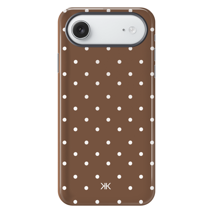 Polka Dot Brown tough phone case for iPhone 17 Air
