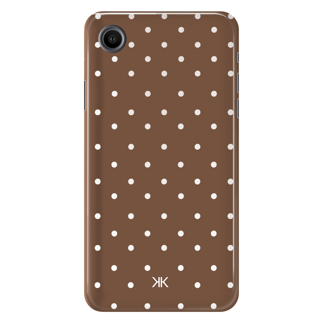 Polka Dot Brown tough phone case for iPhone XR