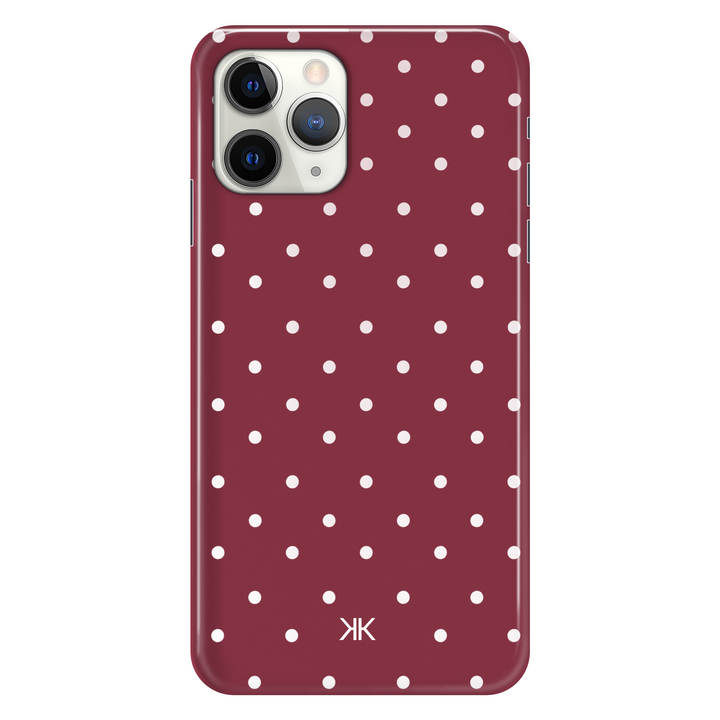 Polka Dot Burgundy phone case for iPhone 11 Pro