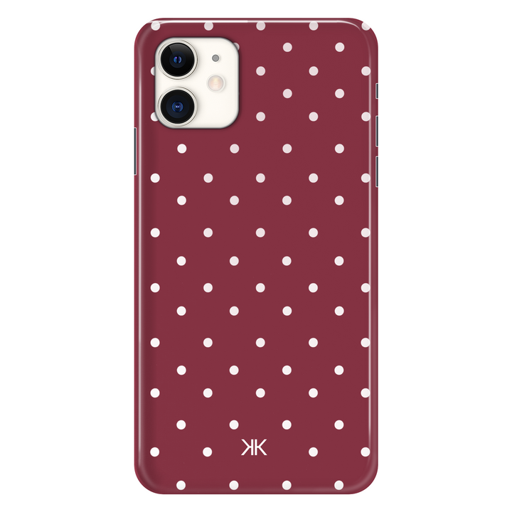 Polka Dot Burgundy phone case for iPhone 11