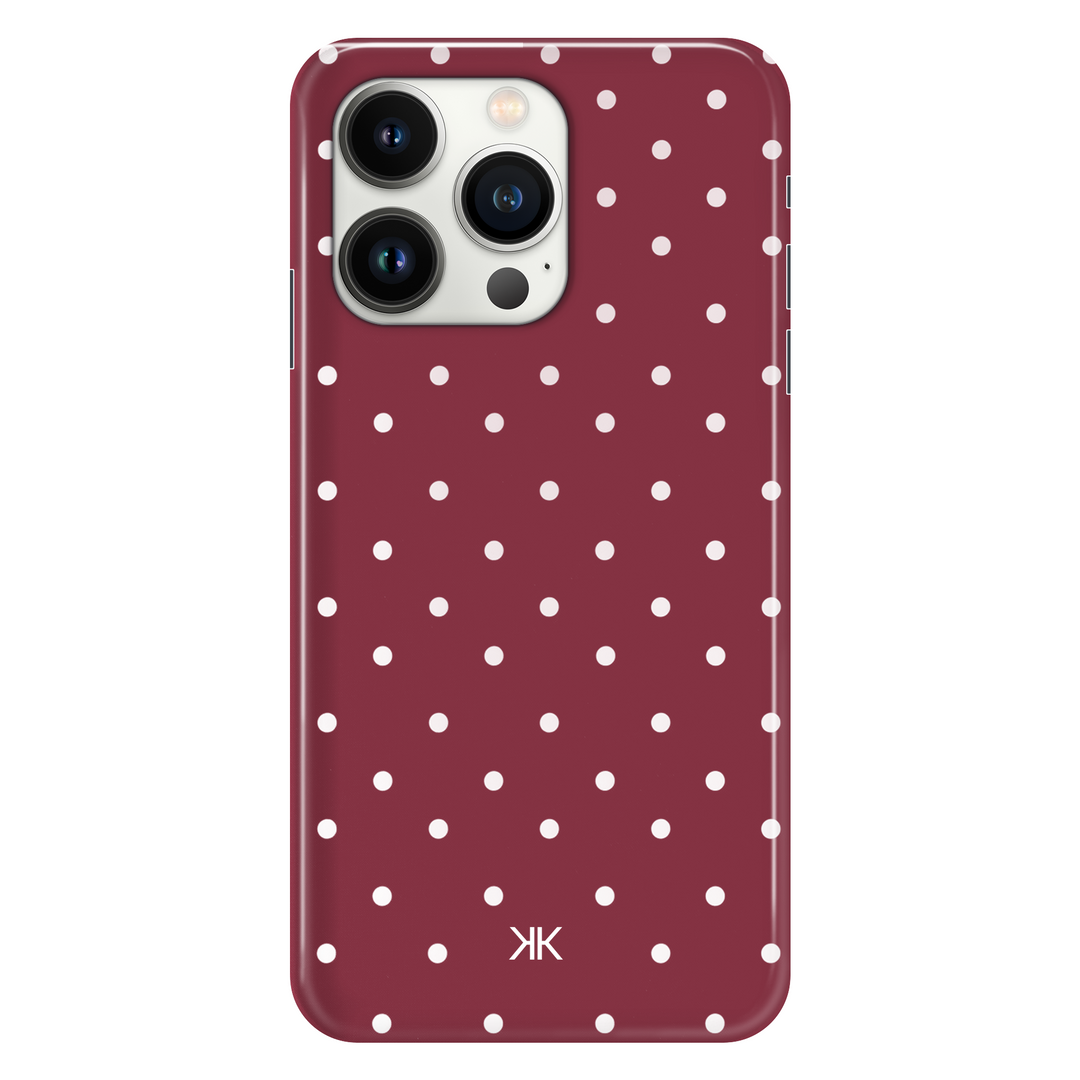 Polka Dot Burgundy phone case for iPhone 13 Pro