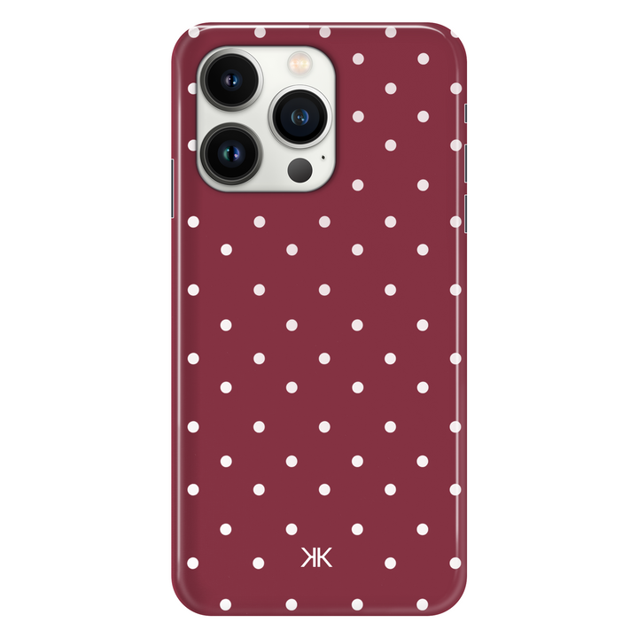 Polka Dot Burgundy phone case for iPhone 13 Pro